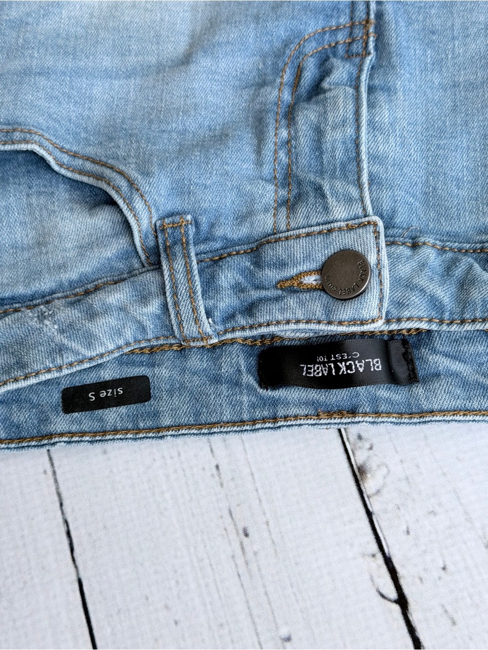 C'est Toi Black Label Deconstructed Frayed Denim Mini Skirt - Size Small - Picture 3 of 5